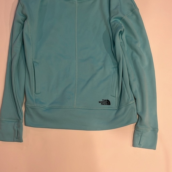 THE NORTH FACE Funnel Cowl Neck Pullover Hoodie Sweatshirt Medium blue - Picture 3 of 9